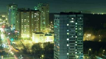 lapso de tiempo de noche vida en grande ciudad video