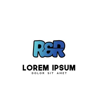 RR Initial Logo Design Vector