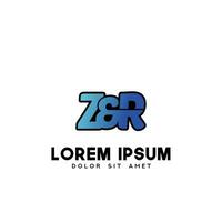 ZR Initial Logo Design Vector