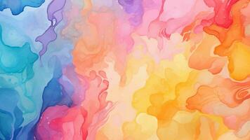 Abstract pastel watercolor background. Rainbow watercolour pattern. Abstract water color texture vector