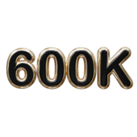 600k text effekt 3d tolkning illustration element png