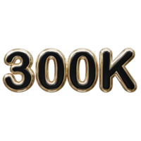 300k text effekt 3d tolkning illustration element png