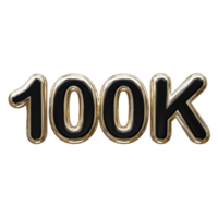 100k tekst effect 3d renderen illustratie element png