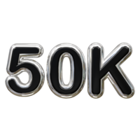 50k text effekt 3d tolkning illustration element png