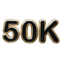 50k text effect 3d rendering illustration element png