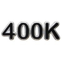 400k tekst effect 3d renderen illustratie element png