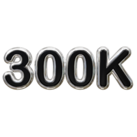 300k Text bewirken 3d Rendern Illustration Element png