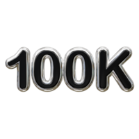 100k text effekt 3d tolkning illustration element png