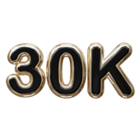 30k Text bewirken Illustration 3d machen png