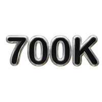 700k text effect 3d rendering illustration element png