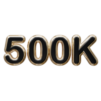 500k text effekt 3d tolkning illustration element png