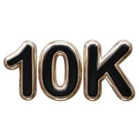 10k text effekt 3d tolkning illustration element png