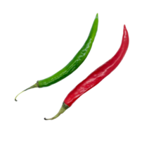röd och grön chili paprikor isolerat png