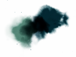 green wet watercolor element png