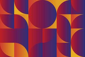 Bauhaus Revival- Abstract Vector Pattern with Punchy Colors