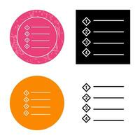 Unique Numbered list Vector Icon