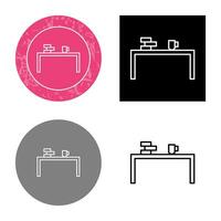 Unique Study Desk Vector Icon