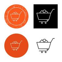 Unique Shopping Cart II Vector Icon