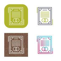 Wedding Contract Vector Icon