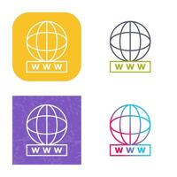 Unique World Wide Web Vector Icon