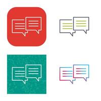 Unique Two Chat Bubbles Vector Icon