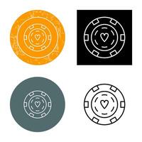 Unique Poker Chips Vector Icon