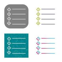 Unique Numbered list Vector Icon