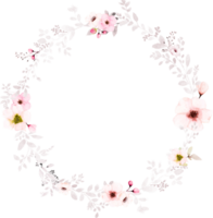 Watercolor Floral Bouquet Wreath png