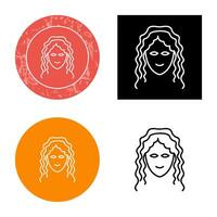 Hair Curly Vector Icon