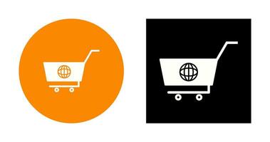 icono de vector de compras global único