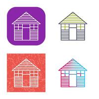 Wood Cabin Vector Icon