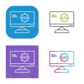 Unique Code Optimization Vector Icon
