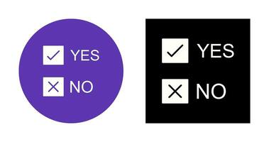 Yes No Option Vector Icon