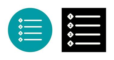 Unique Numbered list Vector Icon