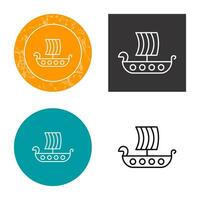 Viking Ship Vector Icon