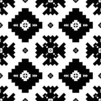 étnico contemporáneo repetir modelo. sin costura geométrico ilustración con tribal oriental motivo. monocromo decoración. diseño para Costura y impresión tela. vector