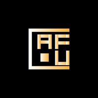 AFU letter logo vector design, AFU simple and modern logo. AFU luxurious alphabet design