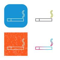 Unique Lit Cigarette Vector Icon