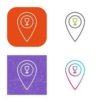 Unique Bar Location Vector Icon