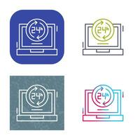 24 Hours Vector Icon