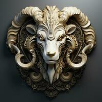 3d cartoon zodiac aries ai photo