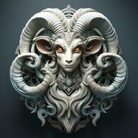 3d cartoon zodiac aries ai photo