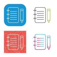 Unique Notepad Vector Icon