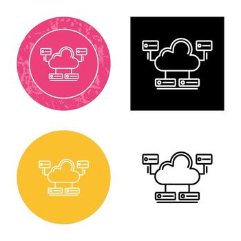 Cloud Database Vector Icon