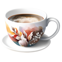 café copo quente ai generativo png