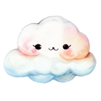 nube carino cartone animato ai generativo png