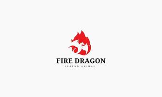 Dragon head logo design template vector