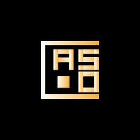 ASO letter logo vector design, ASO simple and modern logo. ASO luxurious alphabet design