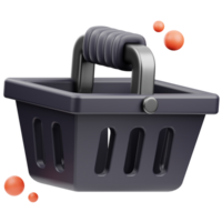 Shopping Basket 3d Illustration png