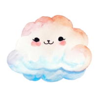 nube linda dibujos animados ai generativo png